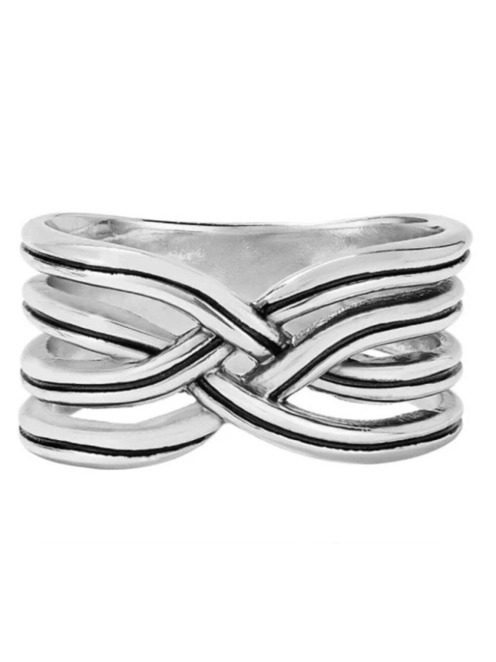 New Brighton Silver Plated Intertwine Celtic Knot Band Ring Jewelry Size 7